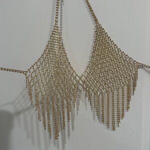 Beach Bunny Gold Bejeweled Top (NWOT)